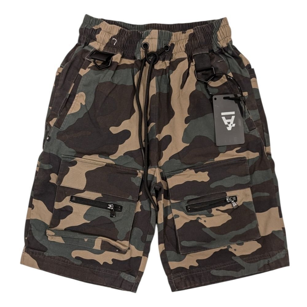 The Anti-Order World War Cargo Shorts NWT XS Woodland Camo Techwear